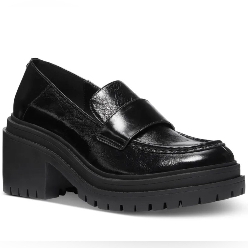 Michael Kors Rocco Slip On High Heel Loafer Pumps Black sz 9